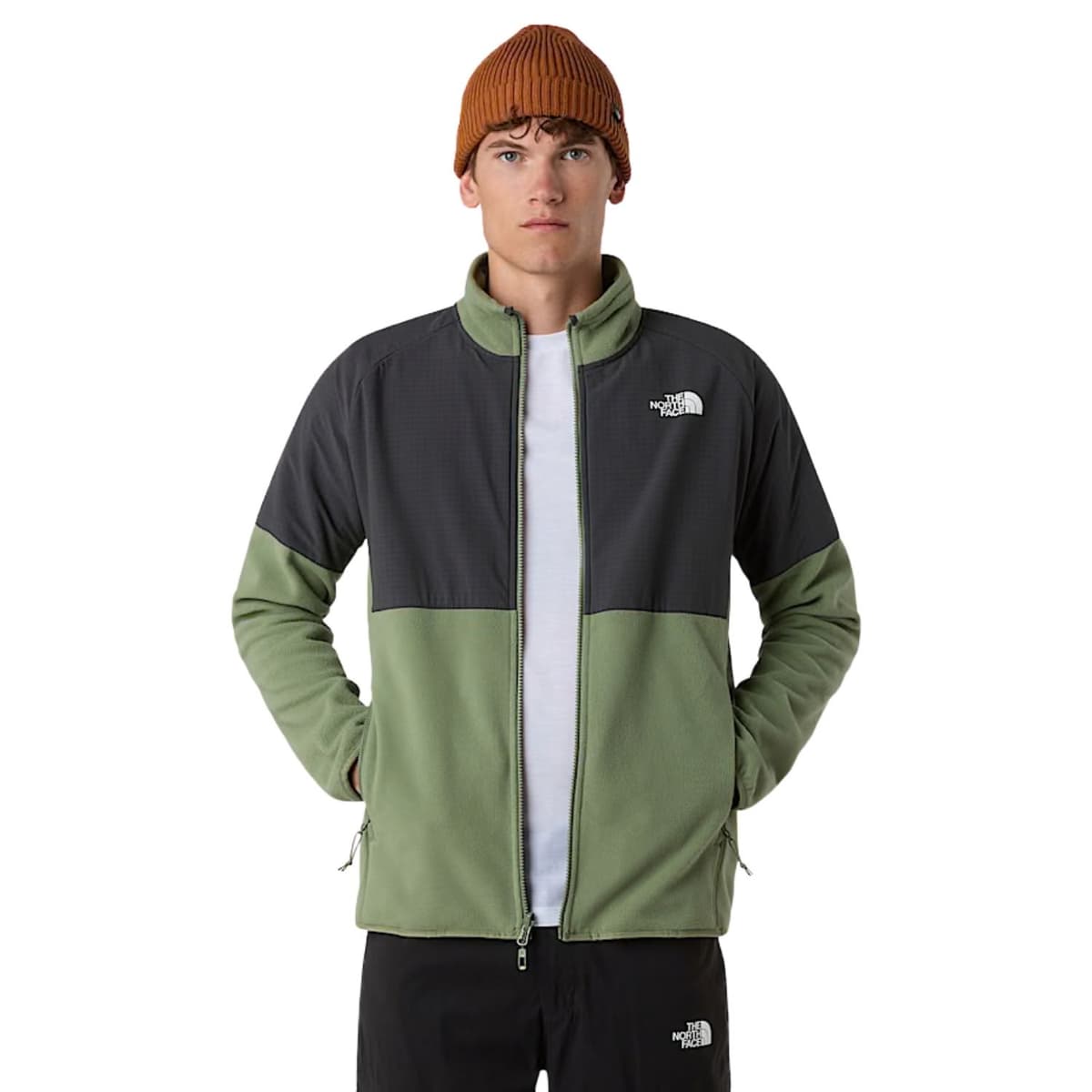 The North Face Glacier Heavyweight Full Zip Fleece Vest Heren Groen Dessin L thumbnail 3