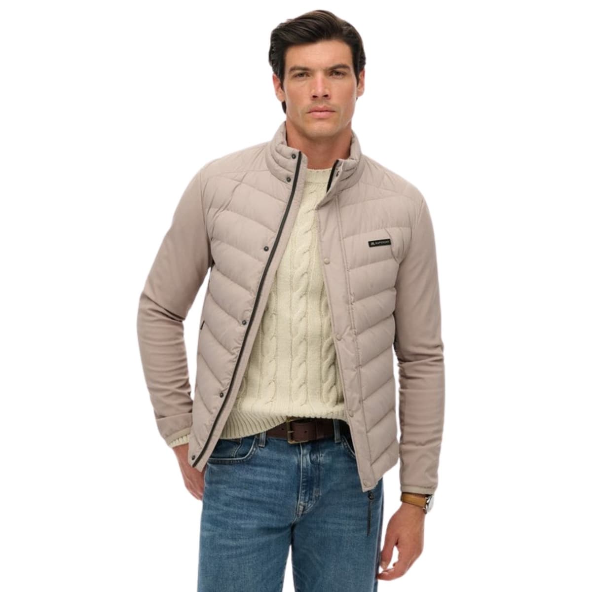 Superdry Storm Popper Softshell Jas Heren Grijs M