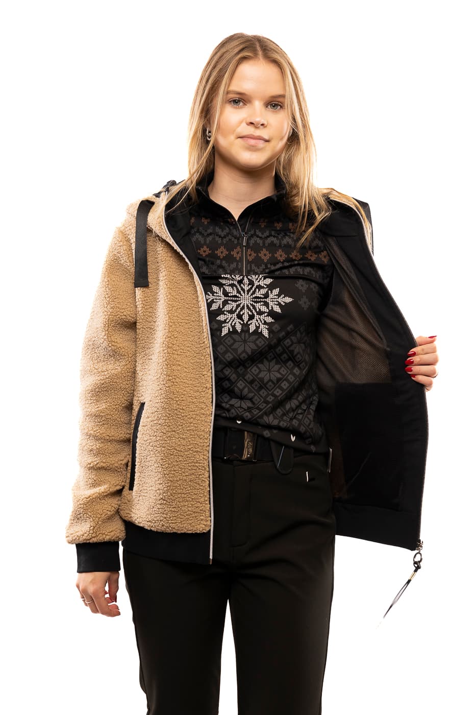 Luhta Halmejoki Fleece Vest Dames Ecru M/38 thumbnail 4