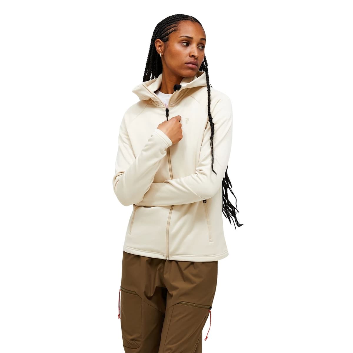 Peak Performance Rider Essentials Zip Fleece Vest Dames Zand Xl/42 thumbnail 4