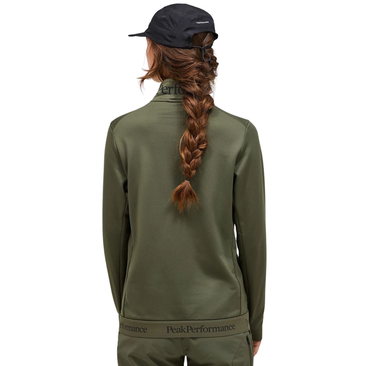 Peak Performance Rider Tech Zip Fleece Vest Dames Donkergroen L/40 thumbnail 3