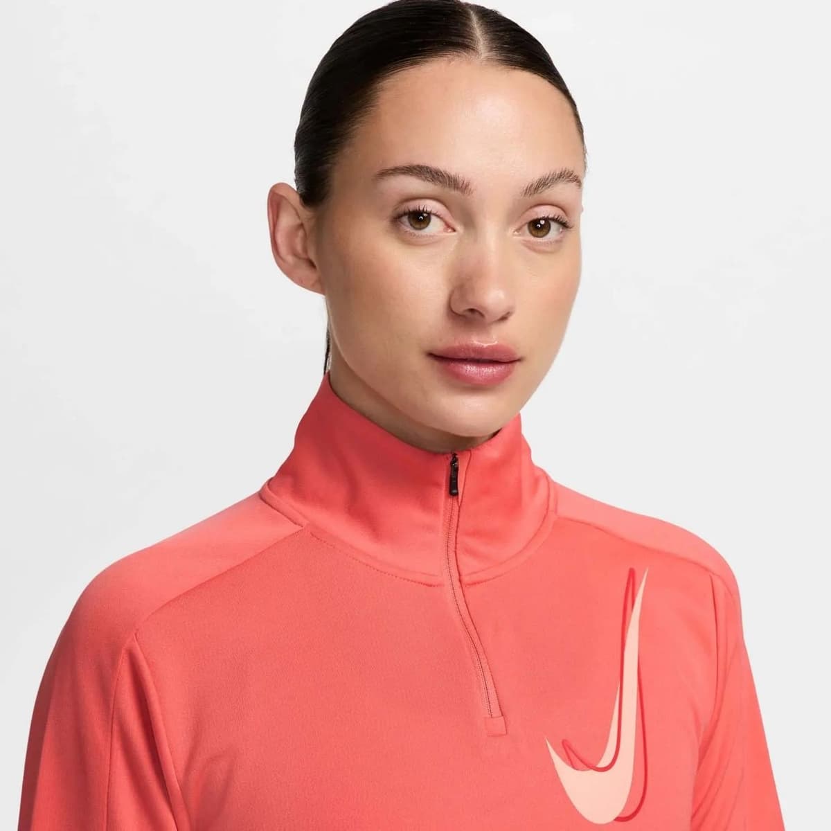 Nike Swoosh 1/2 Zip Run Sportsweater Dames Rood S/36. thumbnail 4