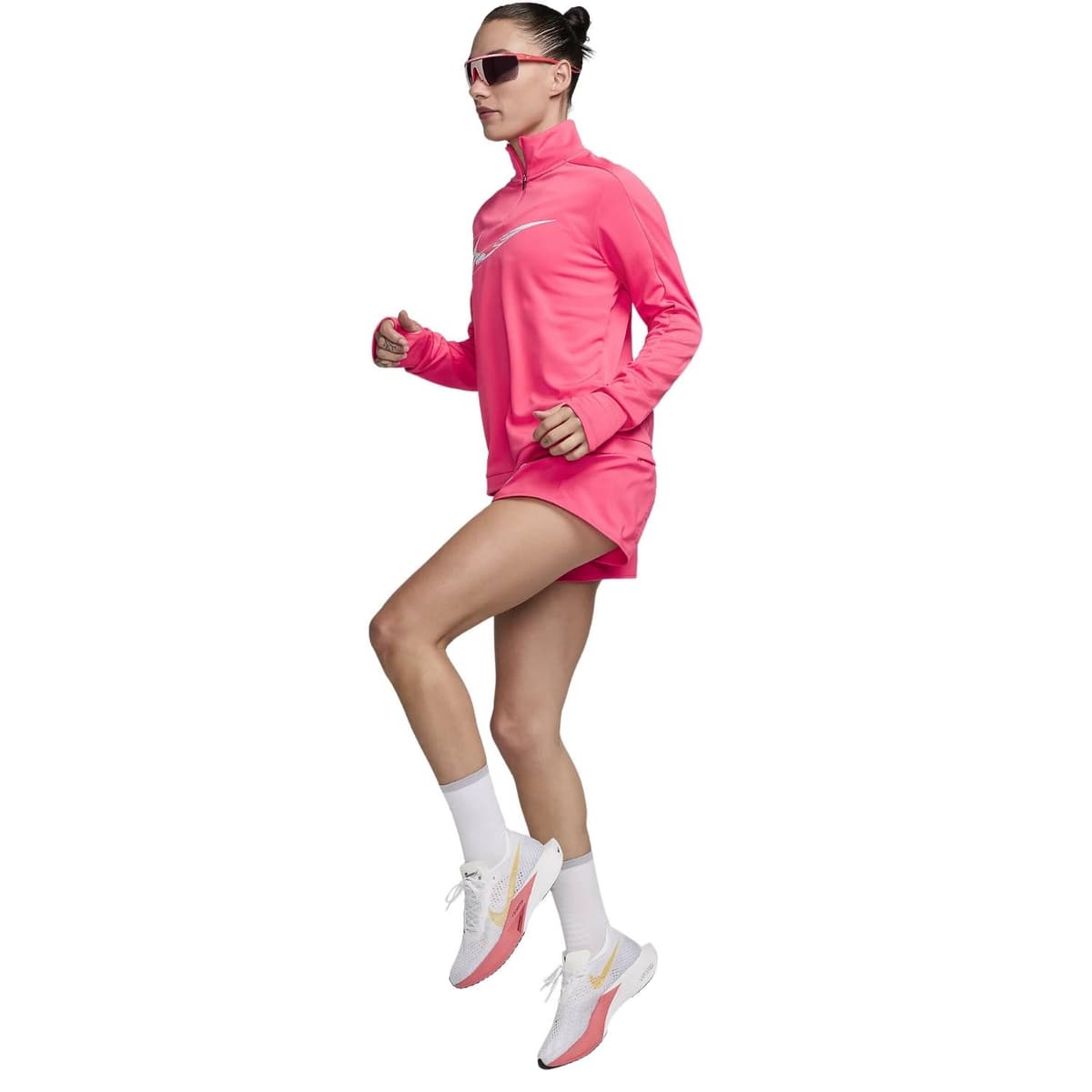 Nike Swoosh Sportsweater Dames Pink M/38. thumbnail 2