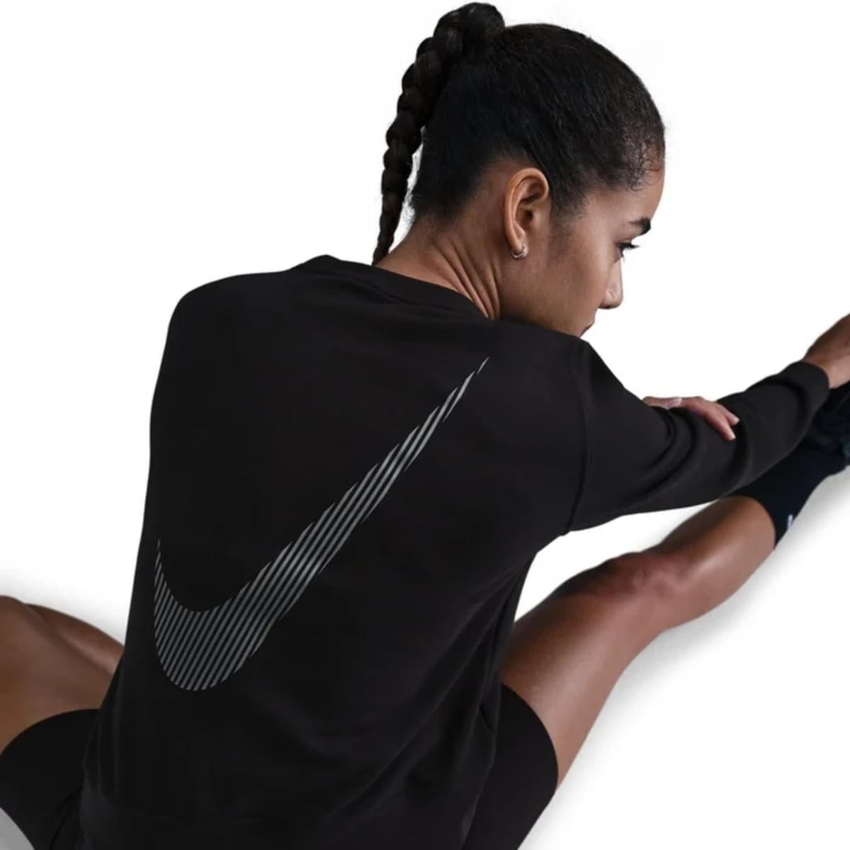 Nike One Dri-fit Crew Sportsweater Dames Zwart M/38. thumbnail 4