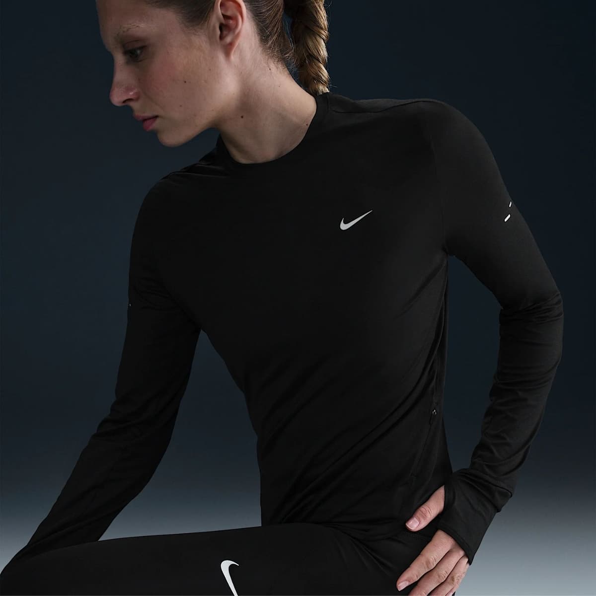 Nike Swift Uv Dri-fit Sportsweater Dames Zwart S/36 thumbnail 4