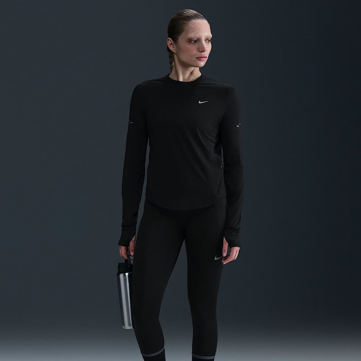 Nike Swift Uv Dri-fit Sportsweater Dames Zwart S/36 thumbnail 3