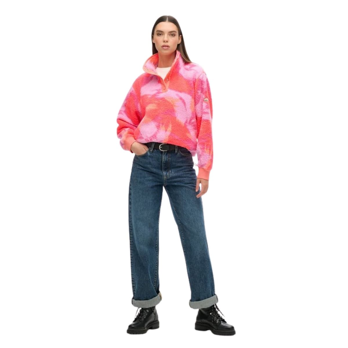 Superdry Super Soft Printed Casaul Sweater Dames Koraal L/40 thumbnail 4