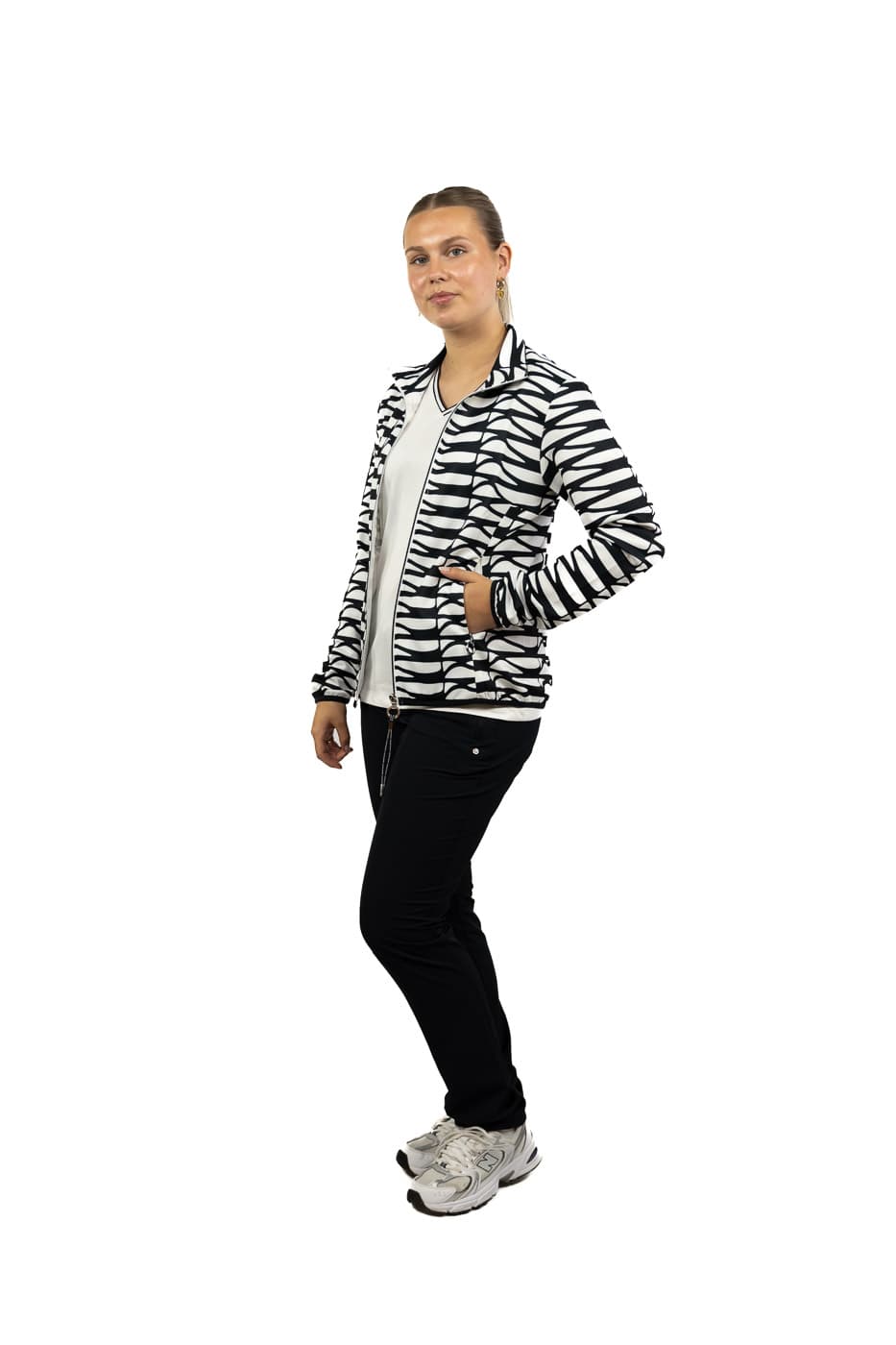 Luhta Aikkinen Casual Vest Dames Wit Dessin S/36 thumbnail 5