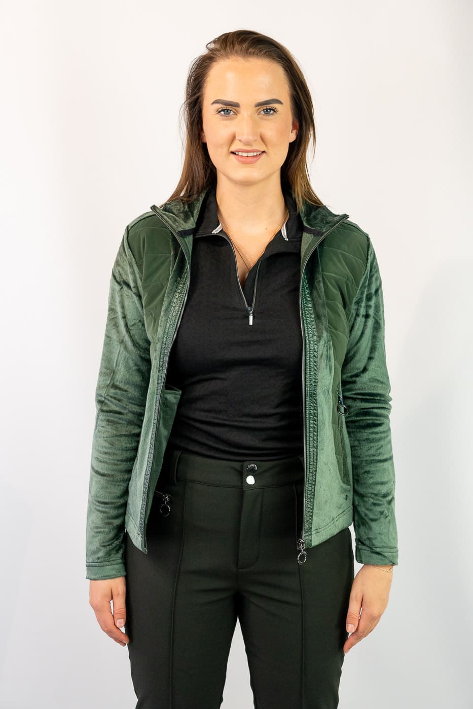 Luhta Ounastunturi Casual Vest Dames Donkergroen M/38 thumbnail 5