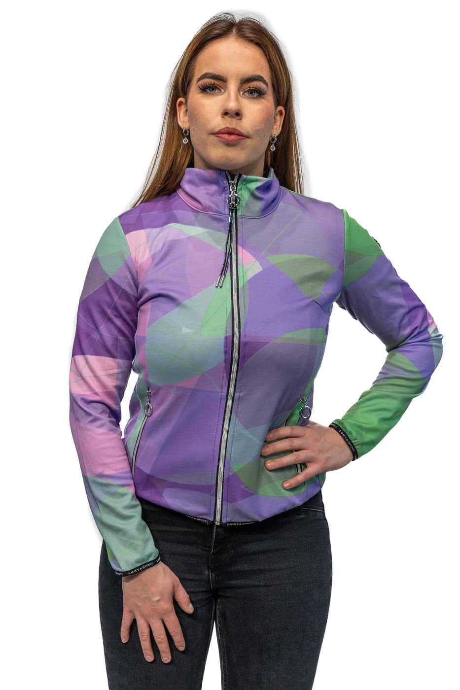 Luhta Ilveslinna Casual Vest Dames Paars Dessin M/38