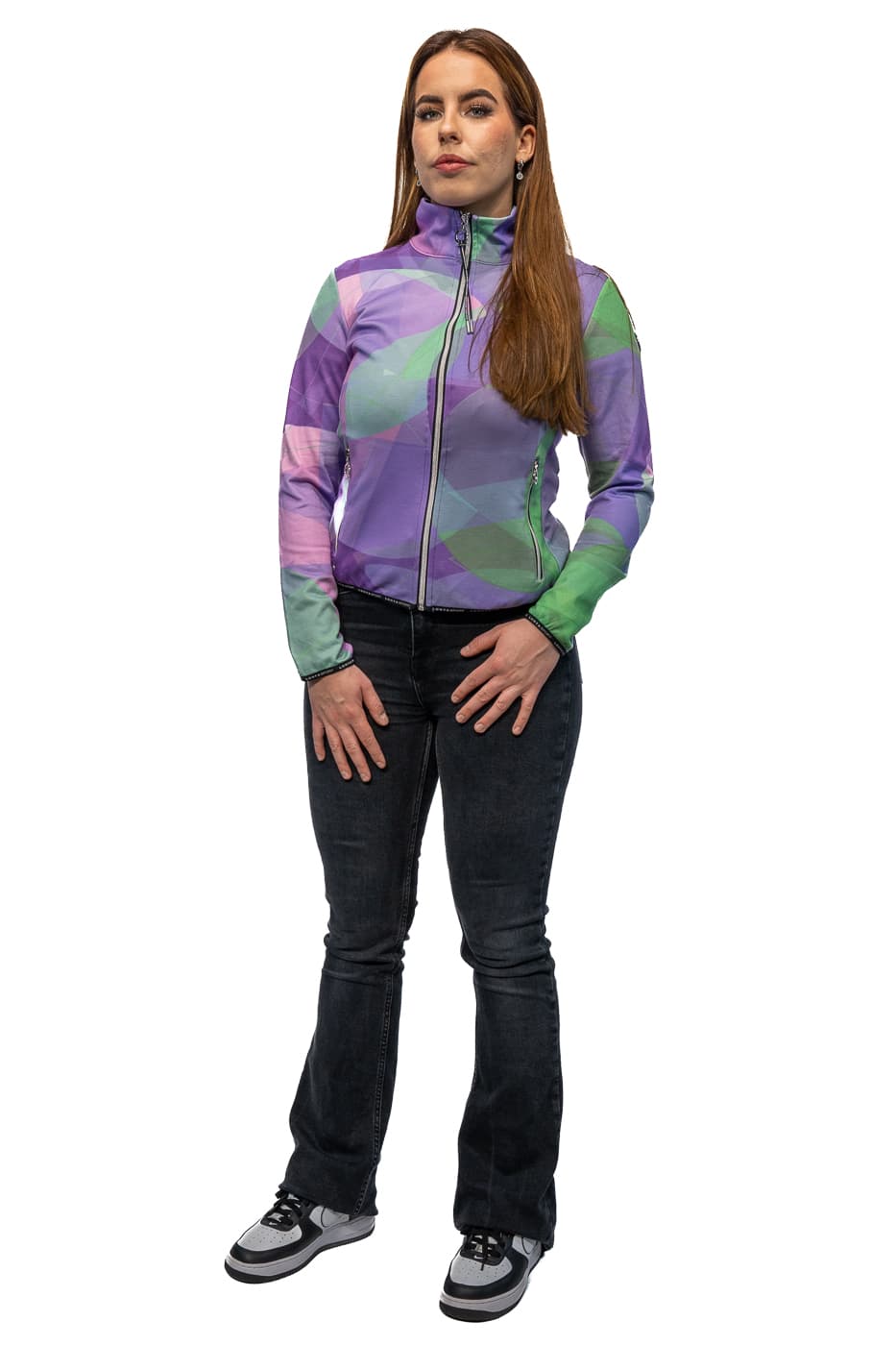 Luhta Ilveslinna Casual Vest Dames Paars Dessin M/38 thumbnail 3