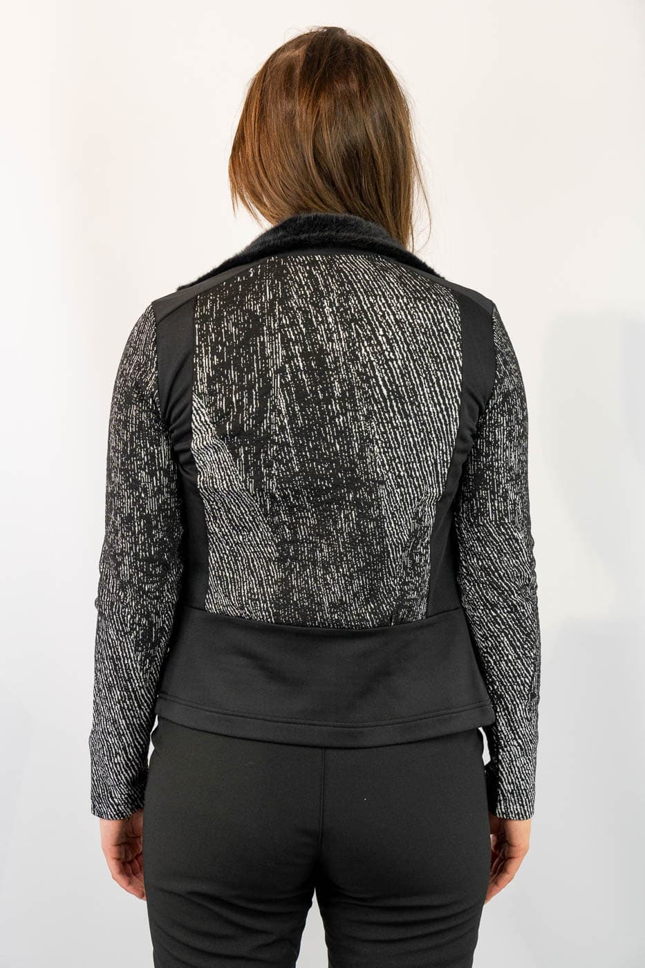 Luhta Pallastunturi Casual Vest Dames Zwart Dessin M/38 thumbnail 4