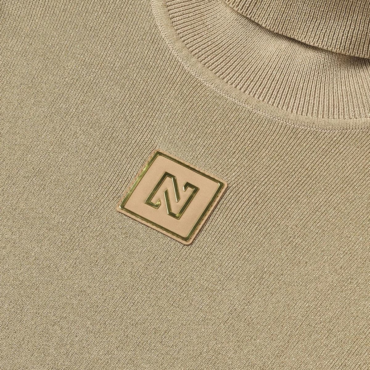 Nikkie Sportswear Noroton Shiny Turtleneck Ski Sweater Dames Goud M/38 thumbnail 2