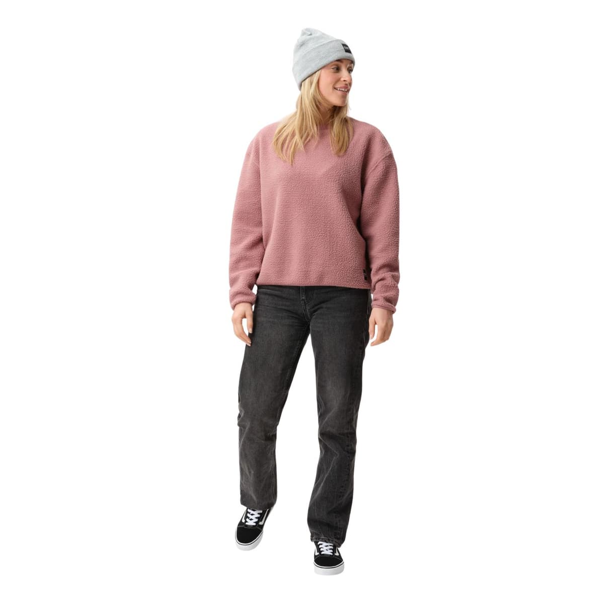 Colourwear Snug Pile Crew Ski Sweater Dames Roze S/36 thumbnail 2