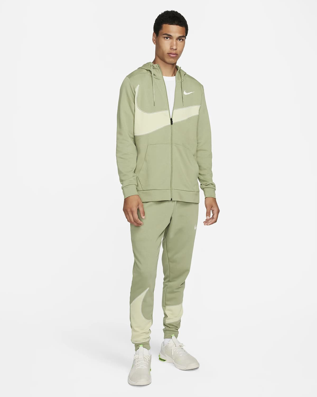 Nike Dri-fit Fleece Full Sportvest Heren Groen S thumbnail 2