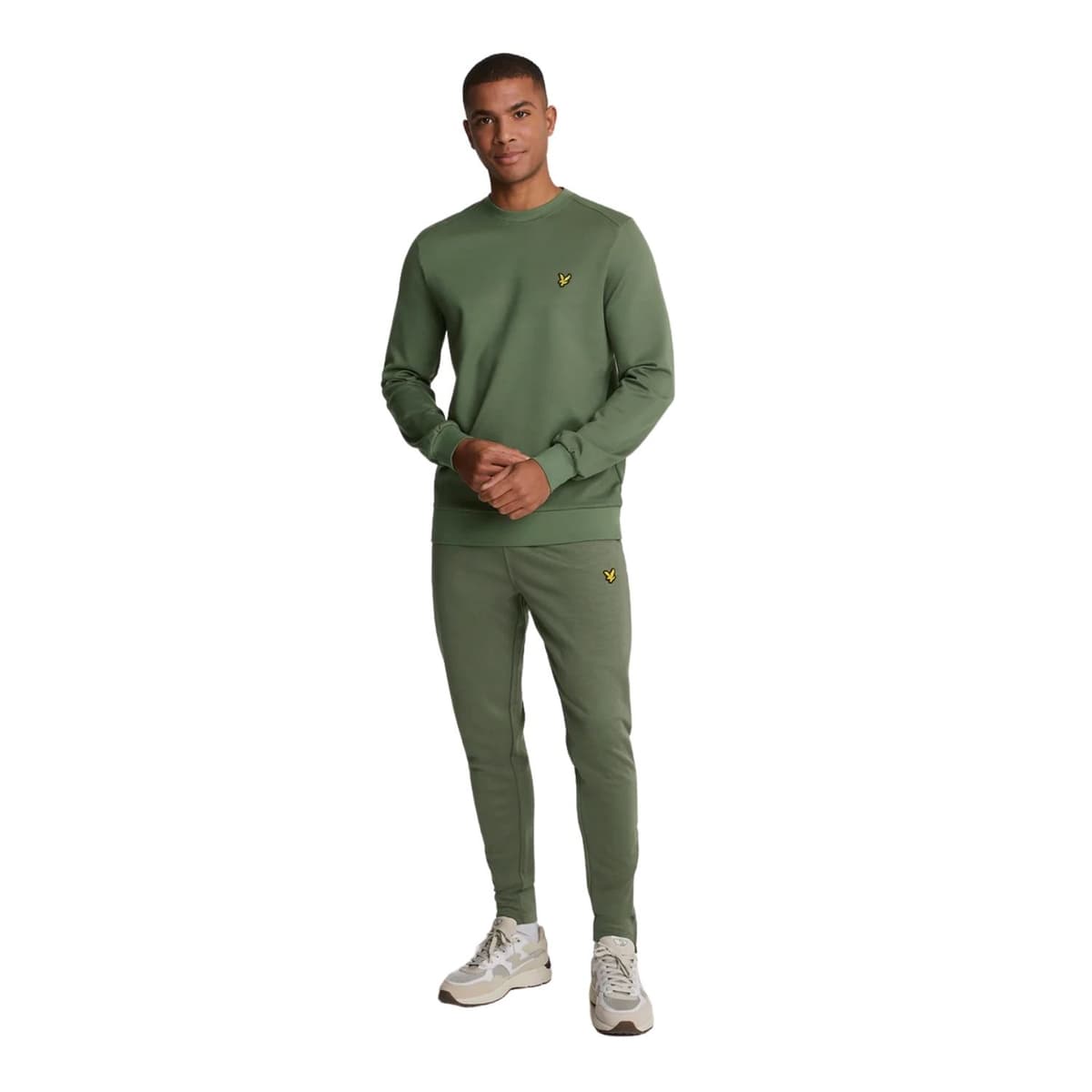 Lyle And Scott Crew Neck Fly Fleece Casual Sweater Heren Groen Xl thumbnail 3