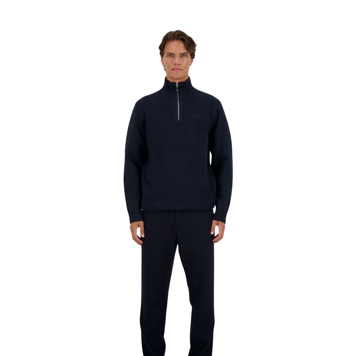 Airforce Kai Quarter Zip Casual Sweater Heren Donkerblauw S thumbnail 5