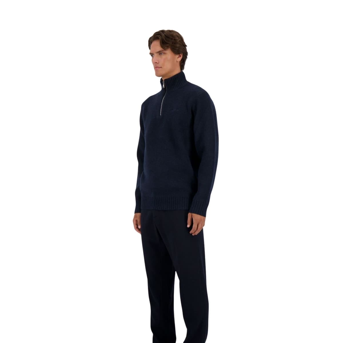 Airforce Kai Quarter Zip Casual Sweater Heren Donkerblauw S thumbnail 4