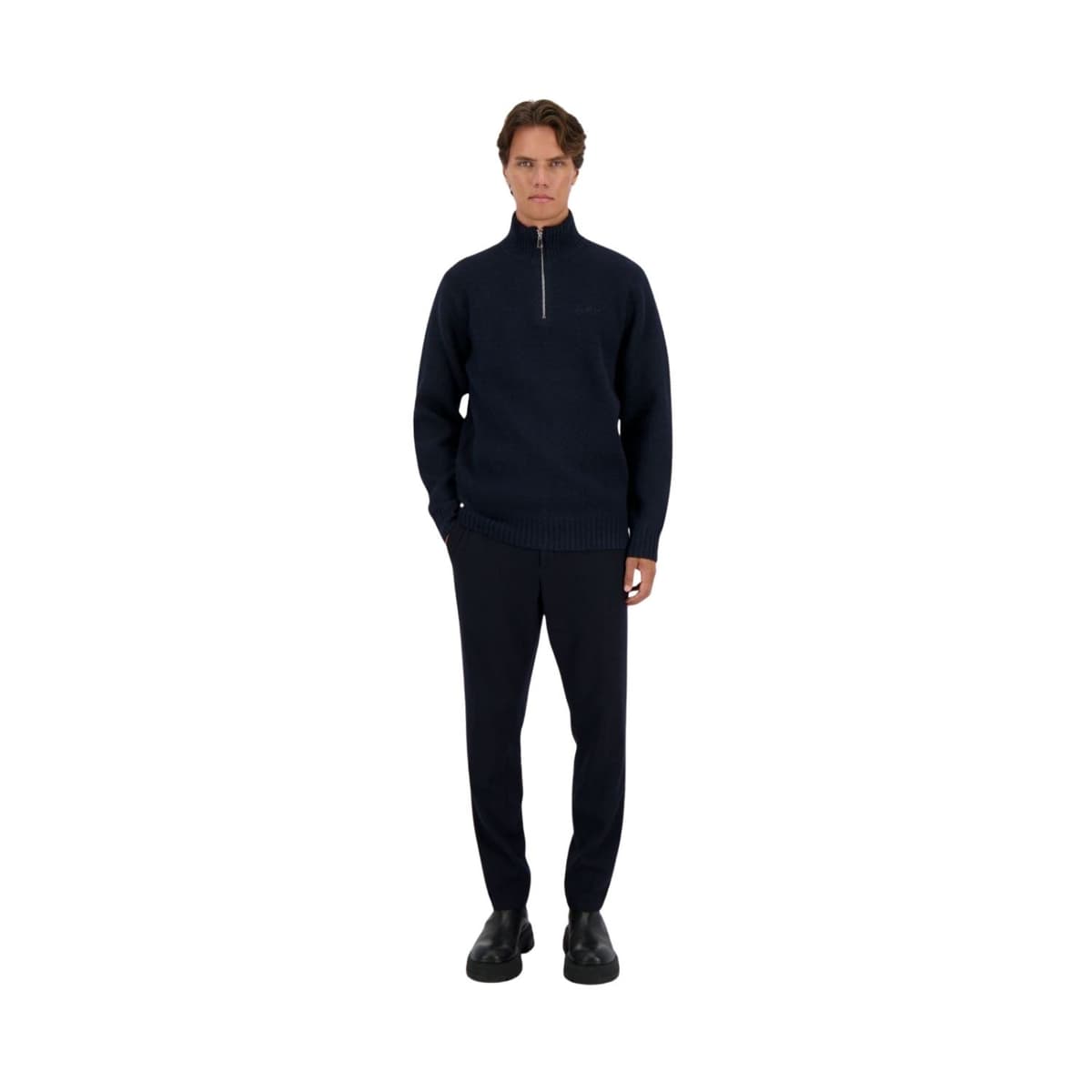 Airforce Kai Quarter Zip Casual Sweater Heren Donkerblauw S thumbnail 2