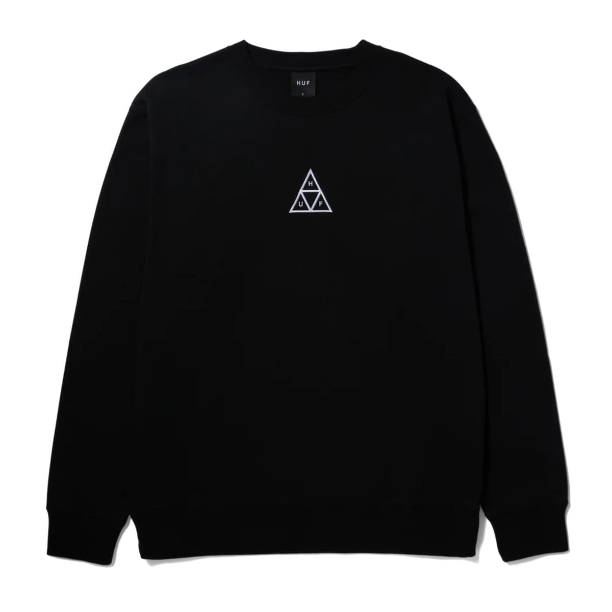 Huf Set Triple Triangle Crewneck Casual Sweater Heren Zwart S