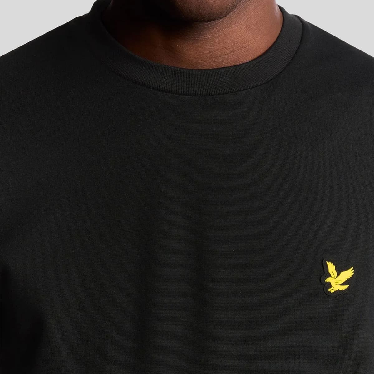 Lyle And Scott Crew Neck Fly Fleece Casual Sweater Heren Zwart S thumbnail 3