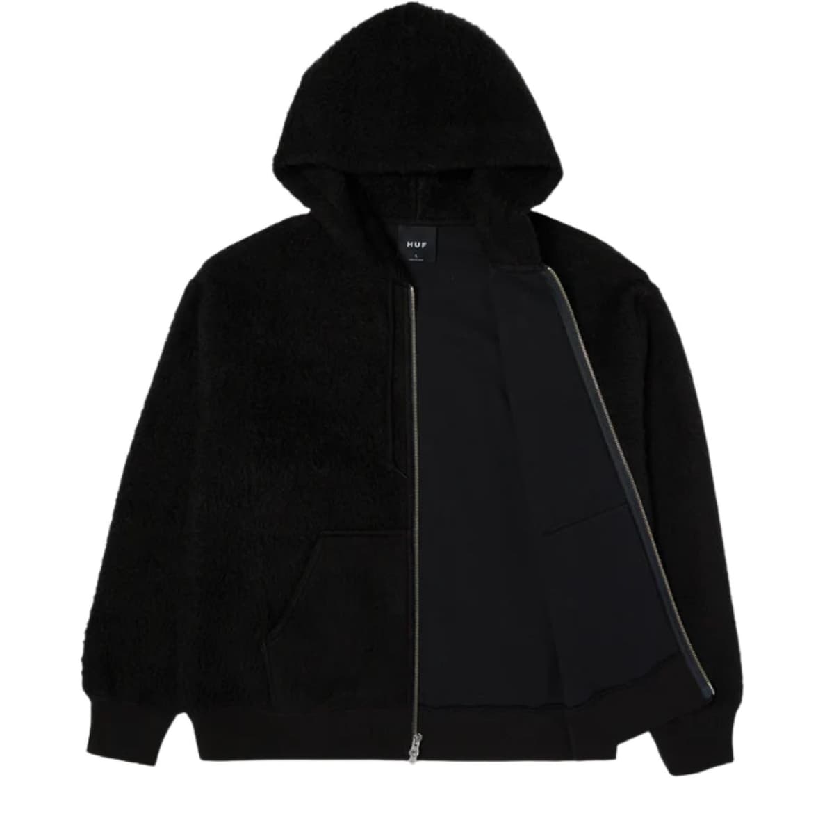 Huf Corso Heavyweight F/z Casual Vest Heren Zwart M thumbnail 5