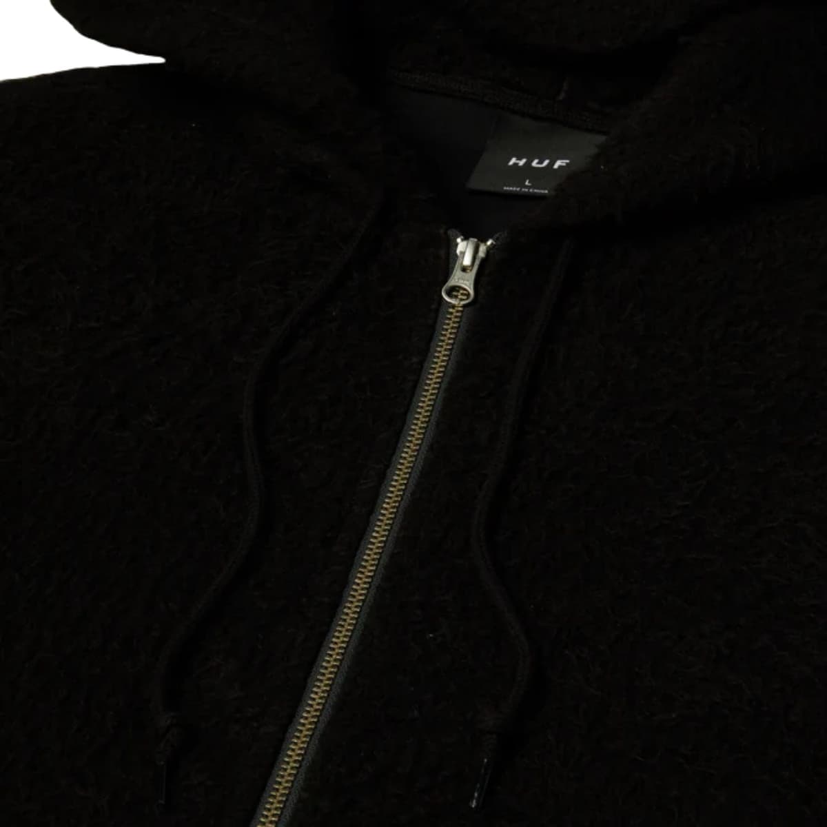 Huf Corso Heavyweight F/z Casual Vest Heren Zwart M thumbnail 3