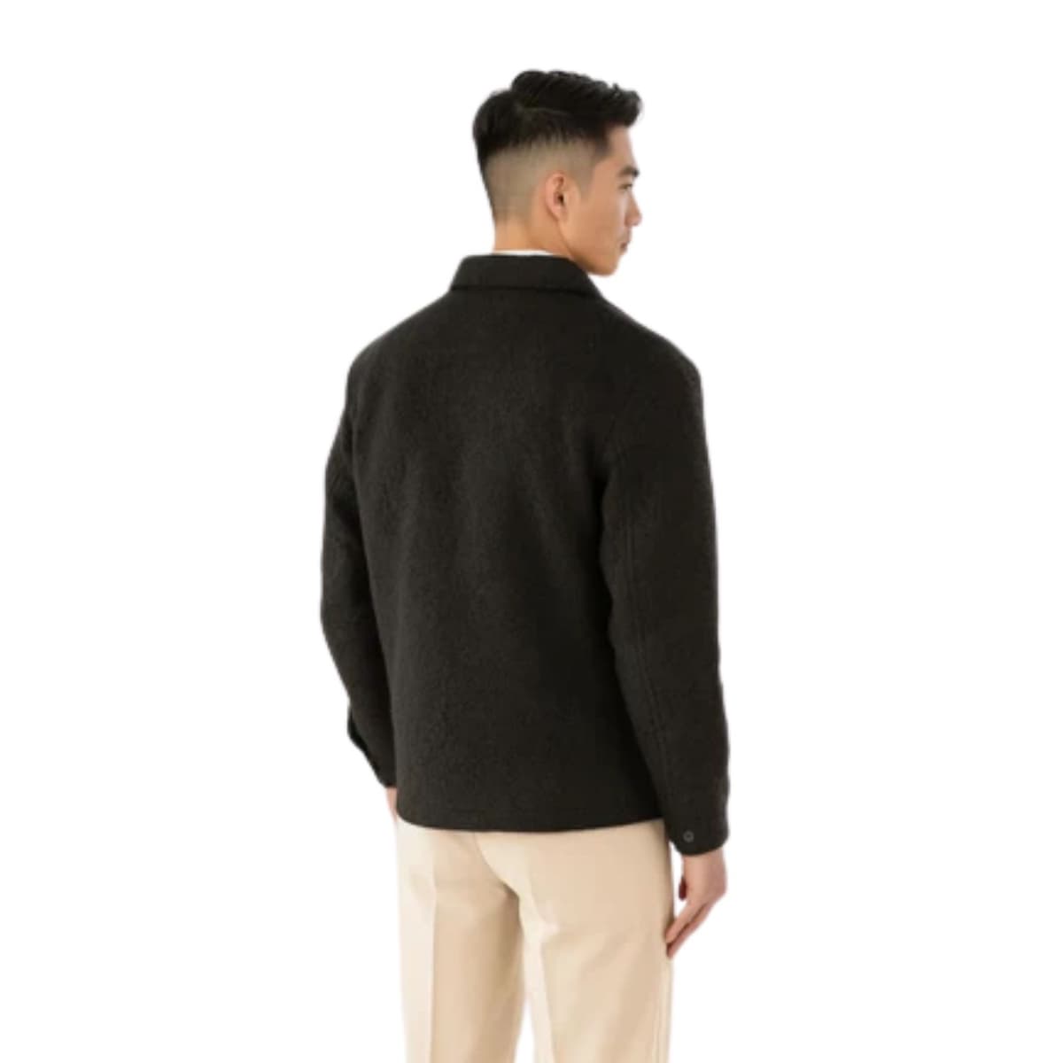 Ciszere Fred Boucle Casual Vest Heren Zwart M thumbnail 3