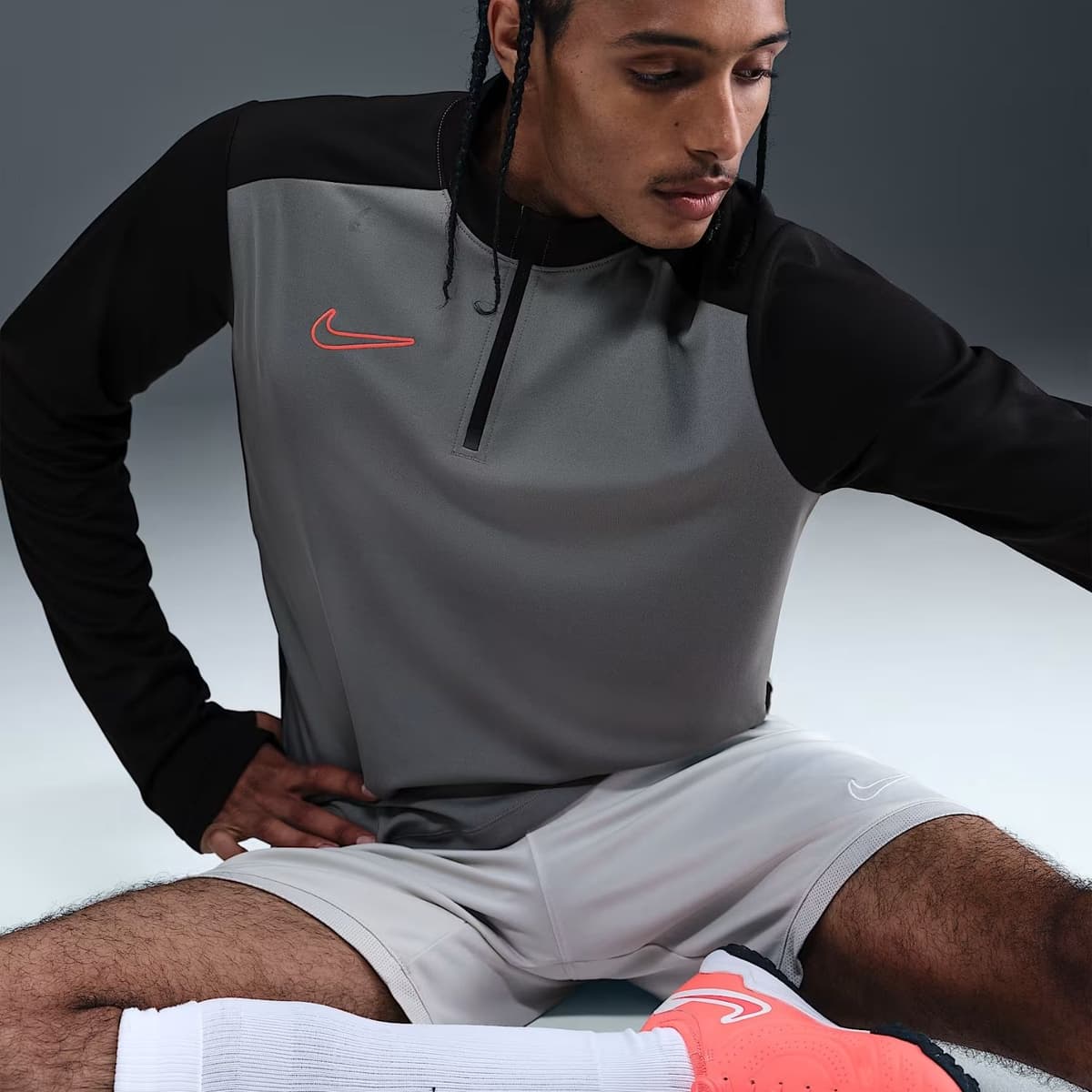 Nike Academy 25 Voetbal Sweater Sr Grijs L thumbnail 4