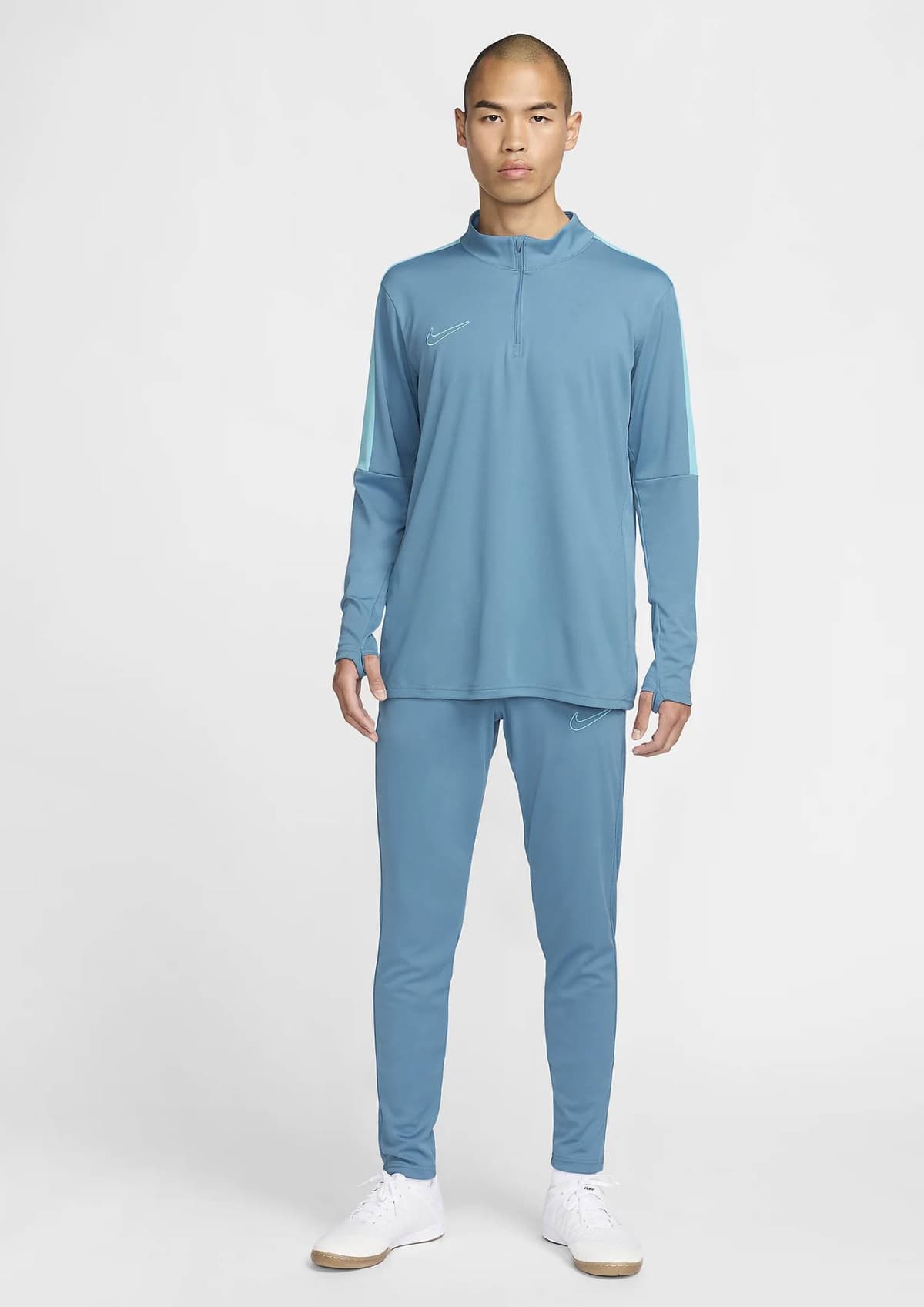 Nike Academy Mens Dri-fit 1/2 Voetbal Sweater Sr Blauw L thumbnail 2