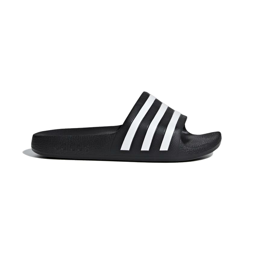 Adidas Adilette Zwart +wit Slippers Jongens Zwart 34