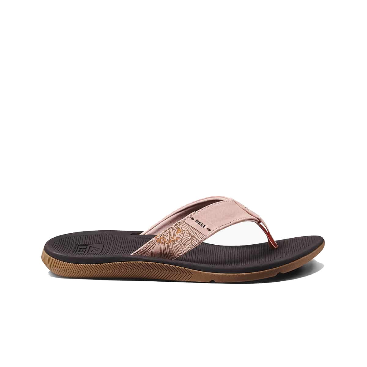 Reef Santa Ana Slippers Dames Zwart Dessin 37.5