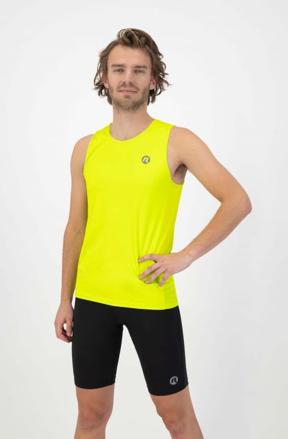 Rogelli Core Singlet Hardloop Shirt Heren Geel S thumbnail 3