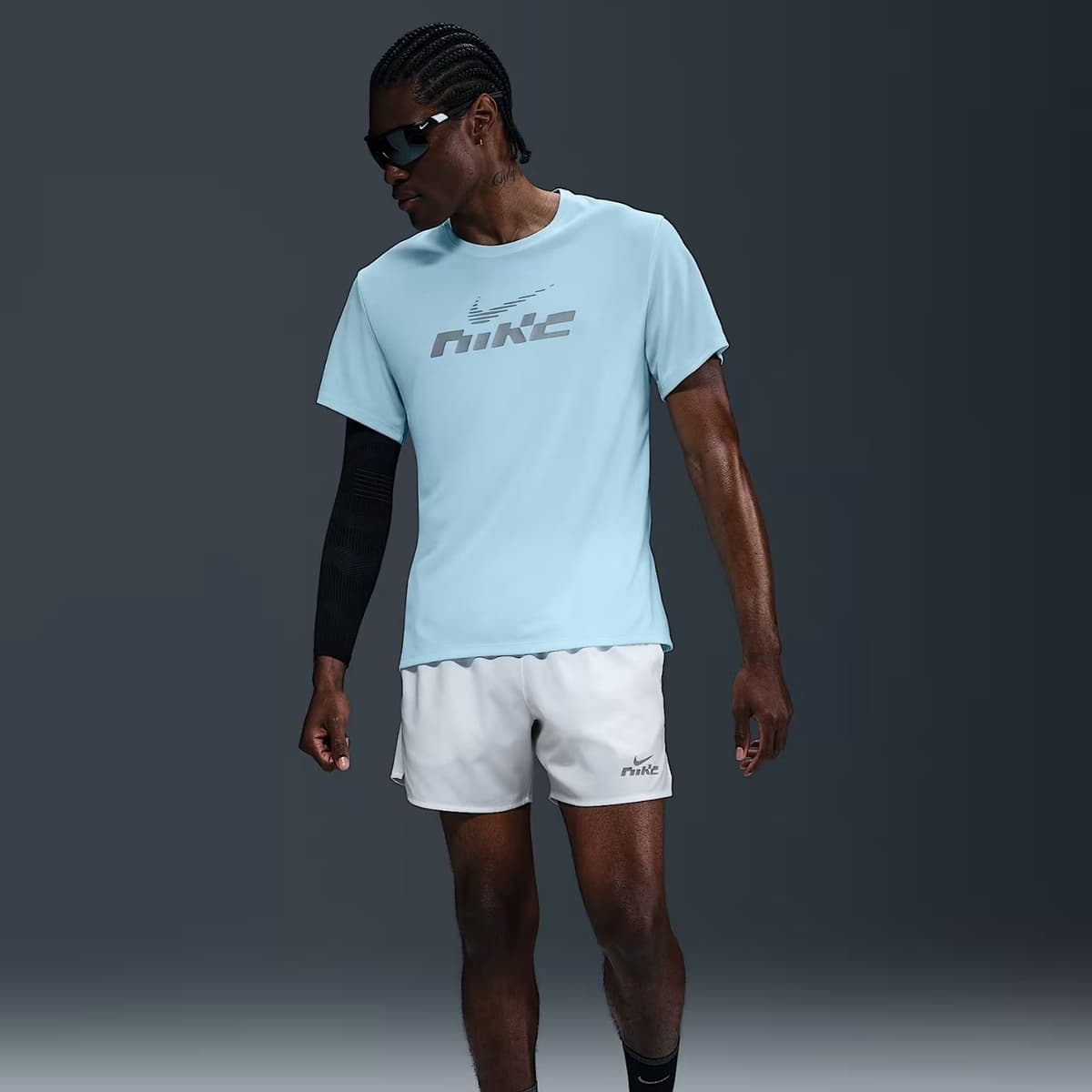 Nike Miller Flash Dri-fit Hardloop Shirt Heren Blauw M thumbnail 5