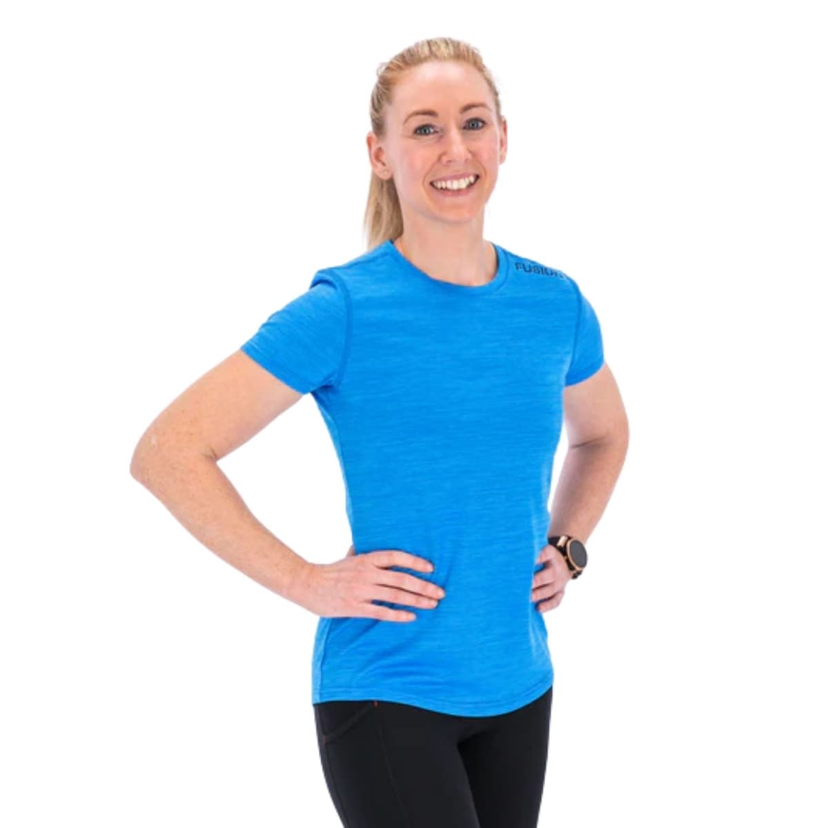 Fusion Nova Hardloop Shirt Dames Blauw M/38 thumbnail 3
