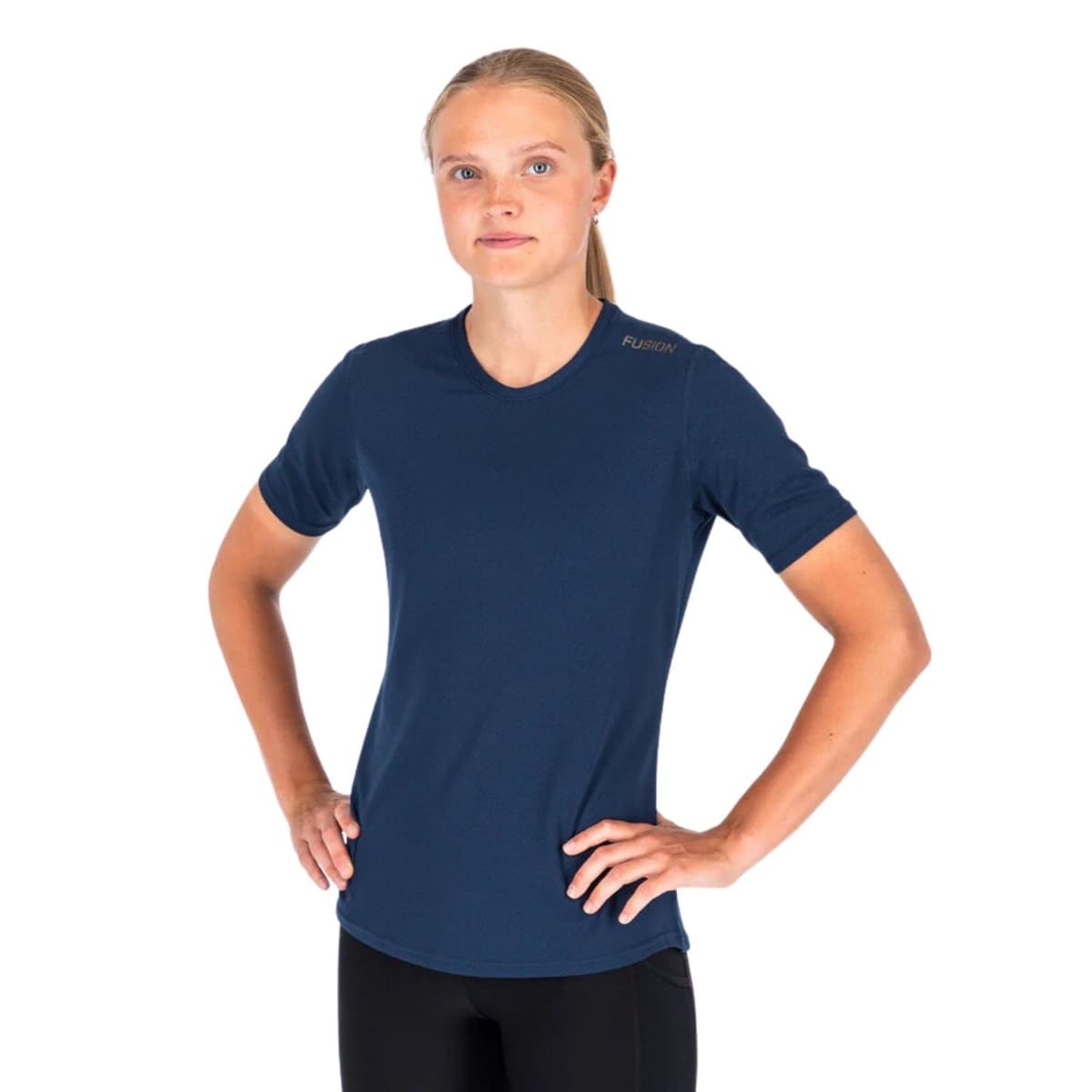 Fusion Nova Hardloop Shirt Dames Donkerblauw M/38 thumbnail 3