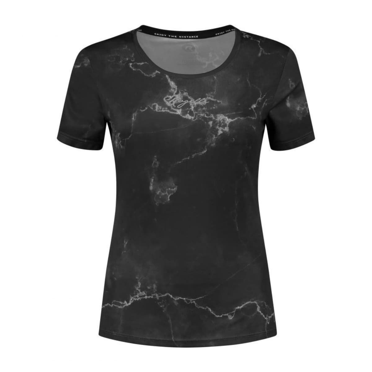 Rogelli Marble T-shirt Hardloop Shirt Dames Zwart Dessin Xs/34 thumbnail 4