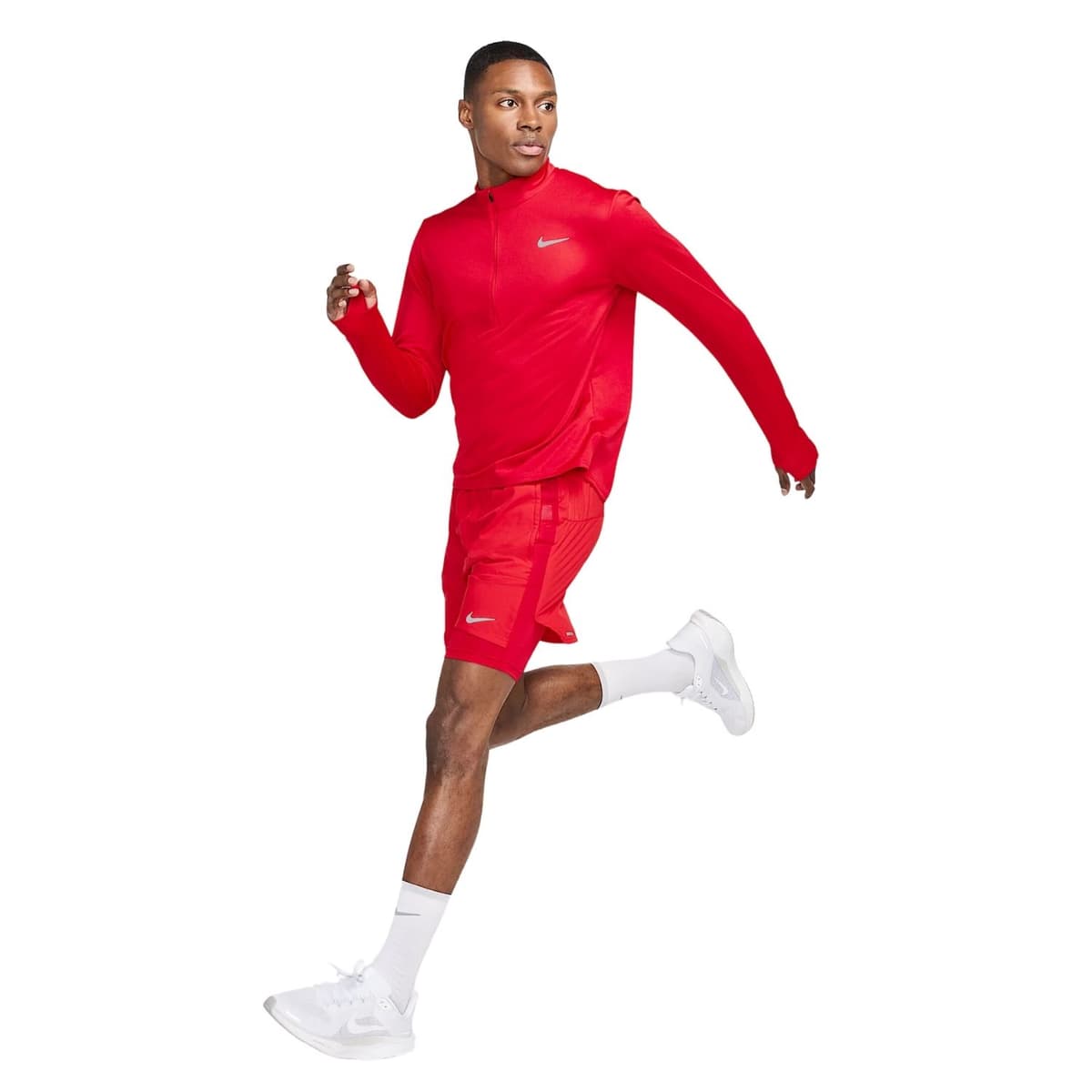 Nike Pacer Dri-fit 1/2 Zip Hardloopsweater Heren Rood L thumbnail 2