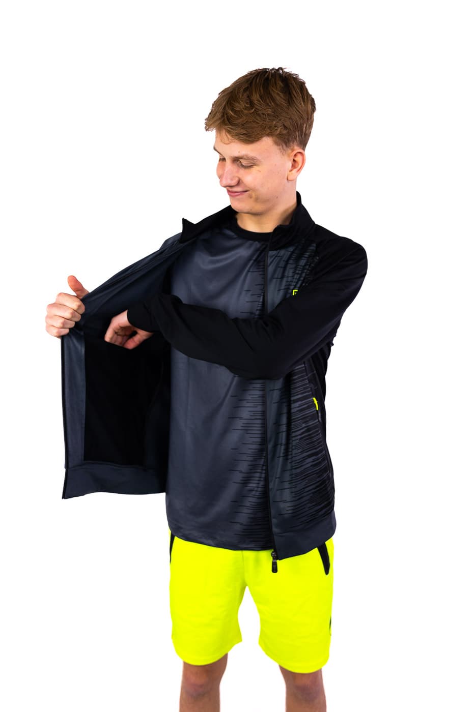 Sjeng Sports Taco Trainingsjas Heren Running Zwart Dessin Xl thumbnail 2