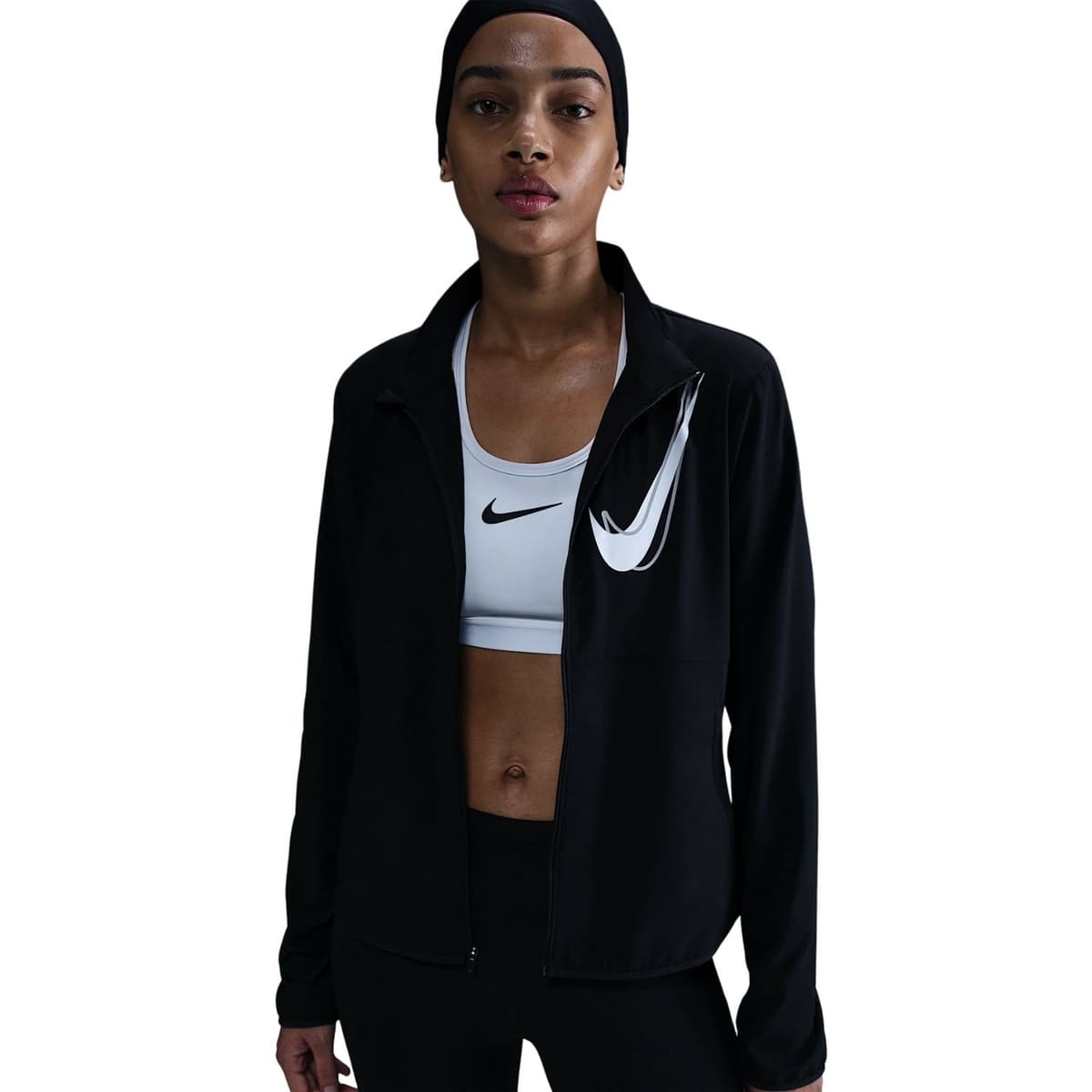 Nike Swoosh Dri-fit Trainingsjas Dames Running Zwart S/36