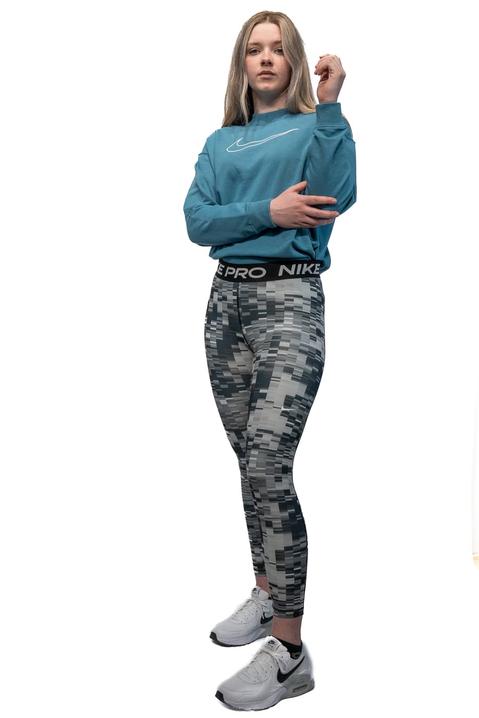 Nike Pro Dri-fit Sportlegging Dames Capri Zwart Dessin L/40 thumbnail 3