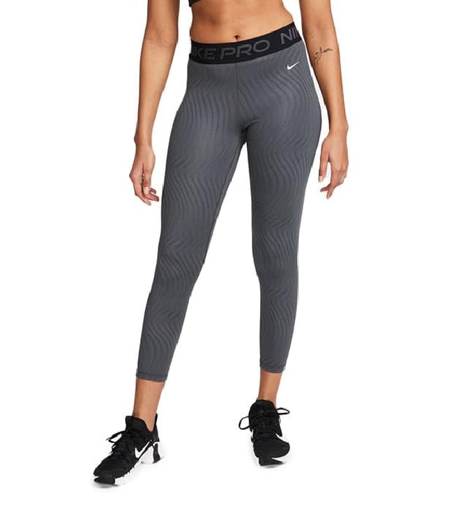 Nike Pro 7/8 Mid Rise Sportlegging Dames Lang Antraciet M/38.