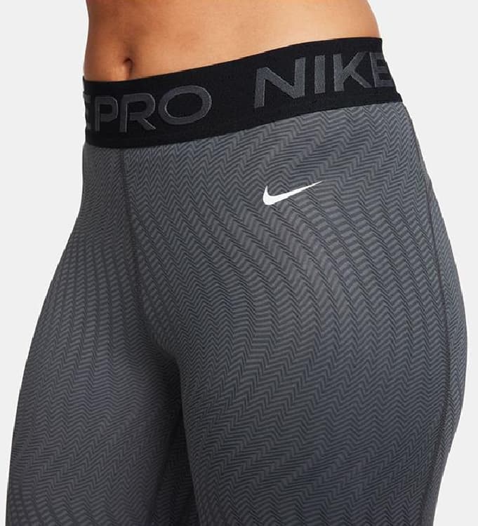 Nike Pro 7/8 Mid Rise Sportlegging Dames Lang Antraciet M/38. thumbnail 3