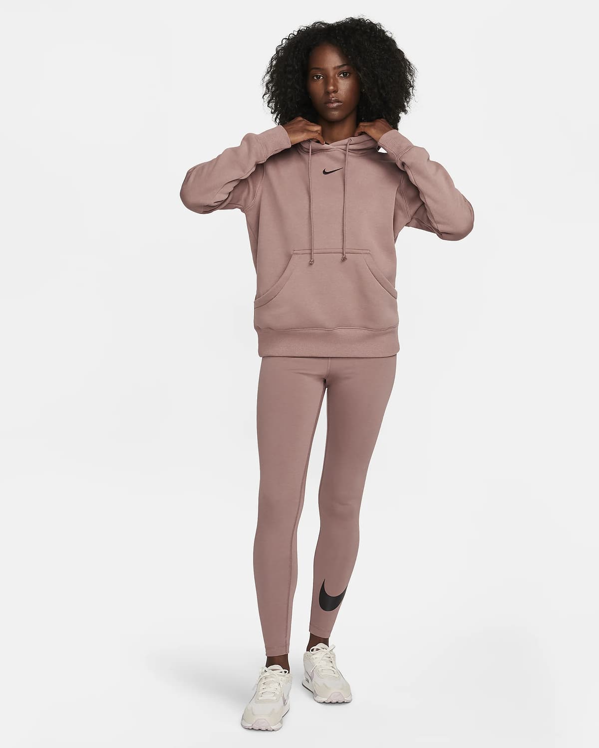 Nike Sportswear Classic Sportlegging Dames Lang Bruin Xs/34. thumbnail 2