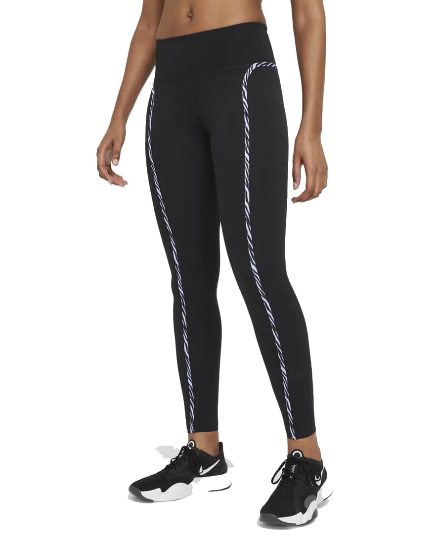 Nike Nike One Luxe Icon Clash Womens L Sportlegging Dames Lang Zwart S