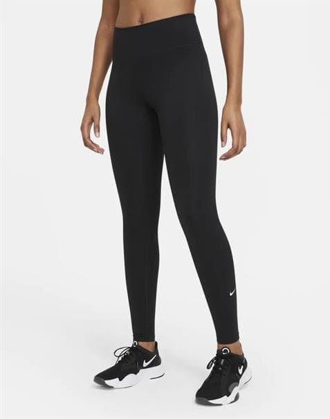 Nike One Mid Rise Sportlegging Dames Lang Zwart Xs/34 thumbnail 4