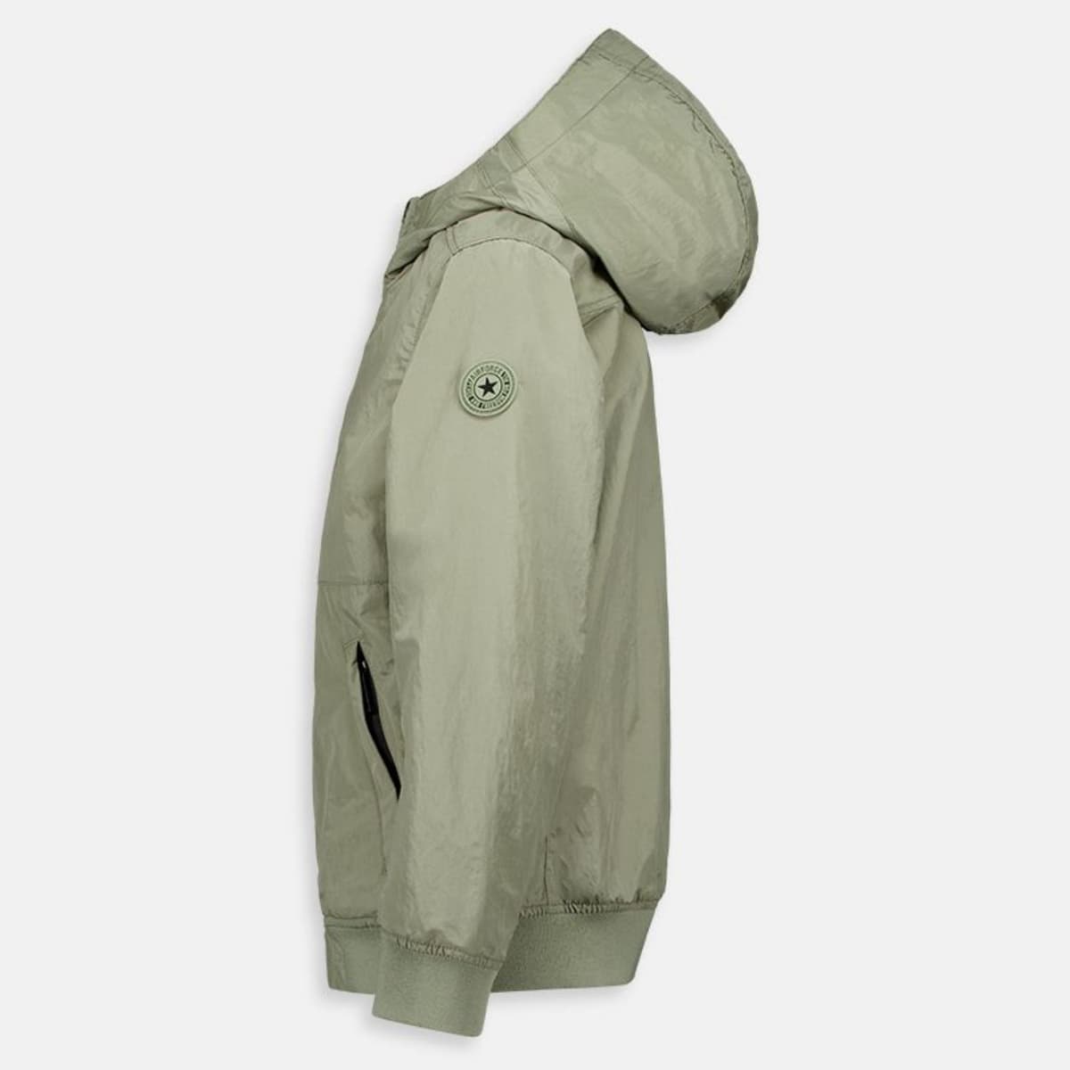 Airforce Waxed Crincle Zomerjas Jongens Groen 176 thumbnail 4