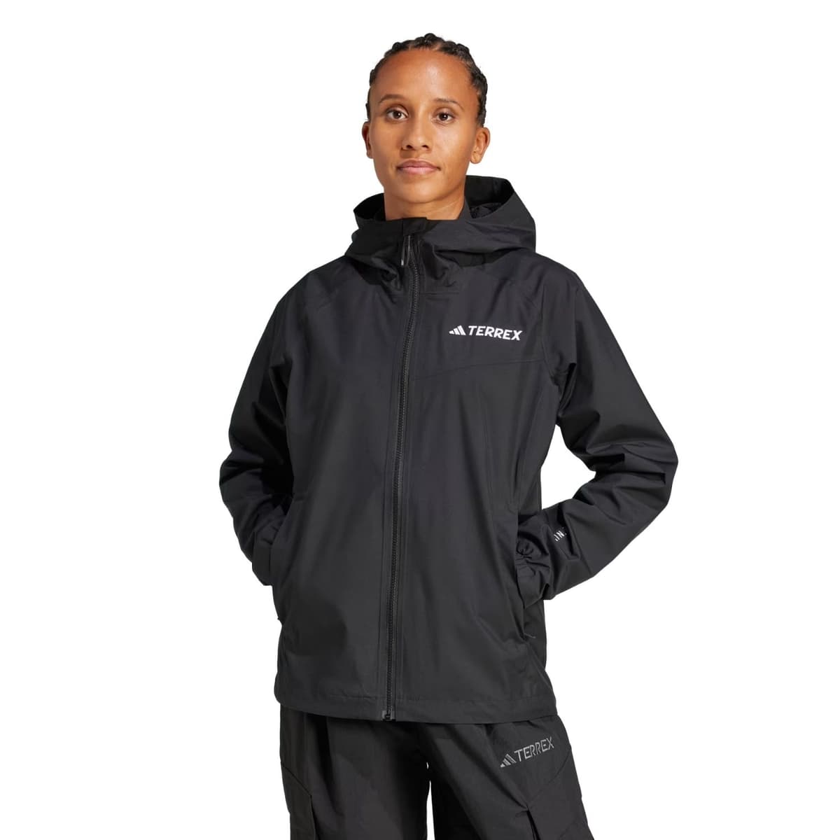 Adidas Terrex Multi 2l Rain Wandeljas Dames Zwart L/40