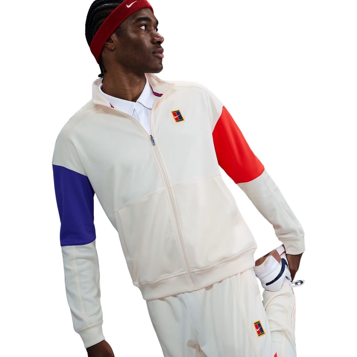 Nike Court Heritage Trainingsjas Heren Beige M thumbnail 3