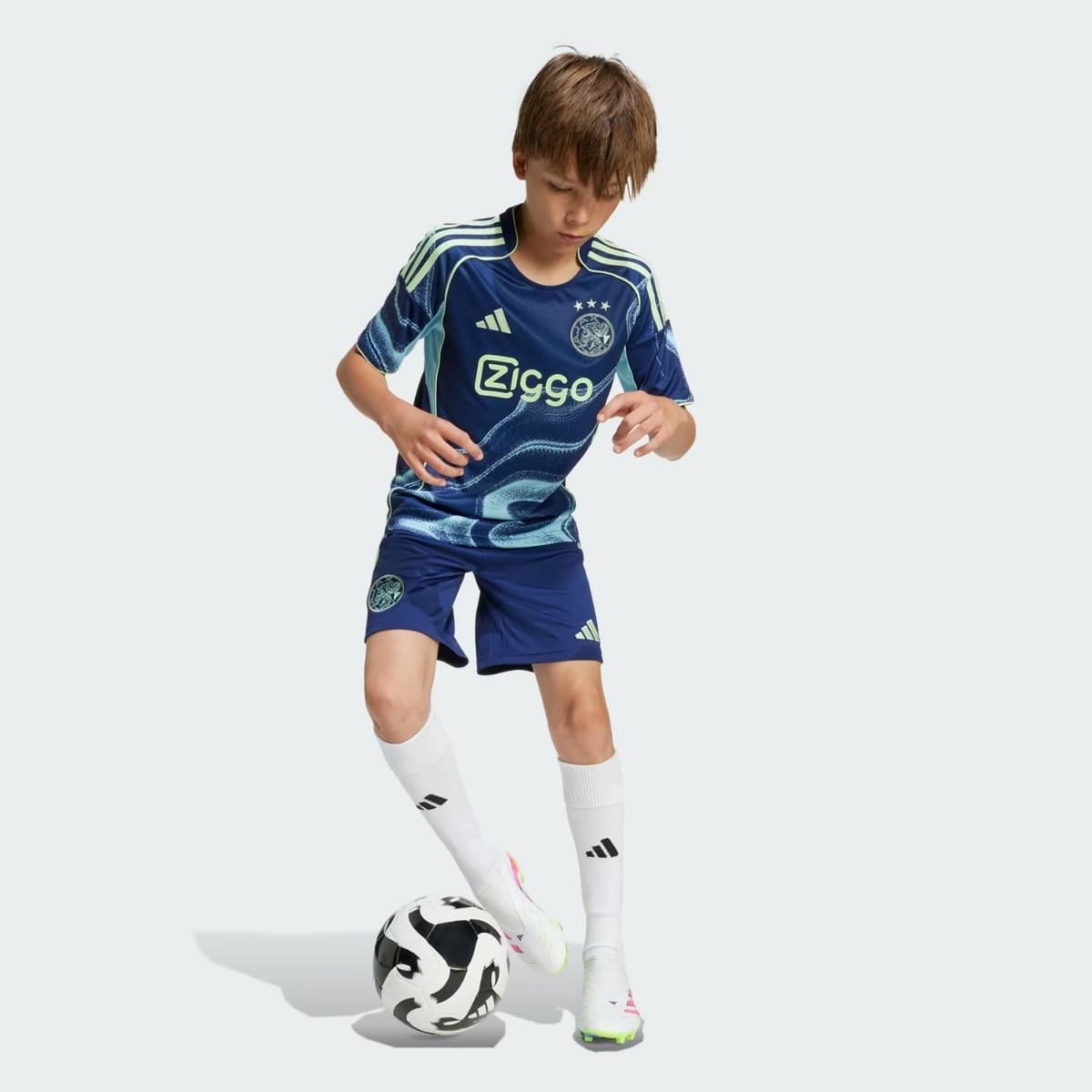 Adidas Ajax Uit 25/26 Voetbalbroek Jr Blauw 128 thumbnail 5